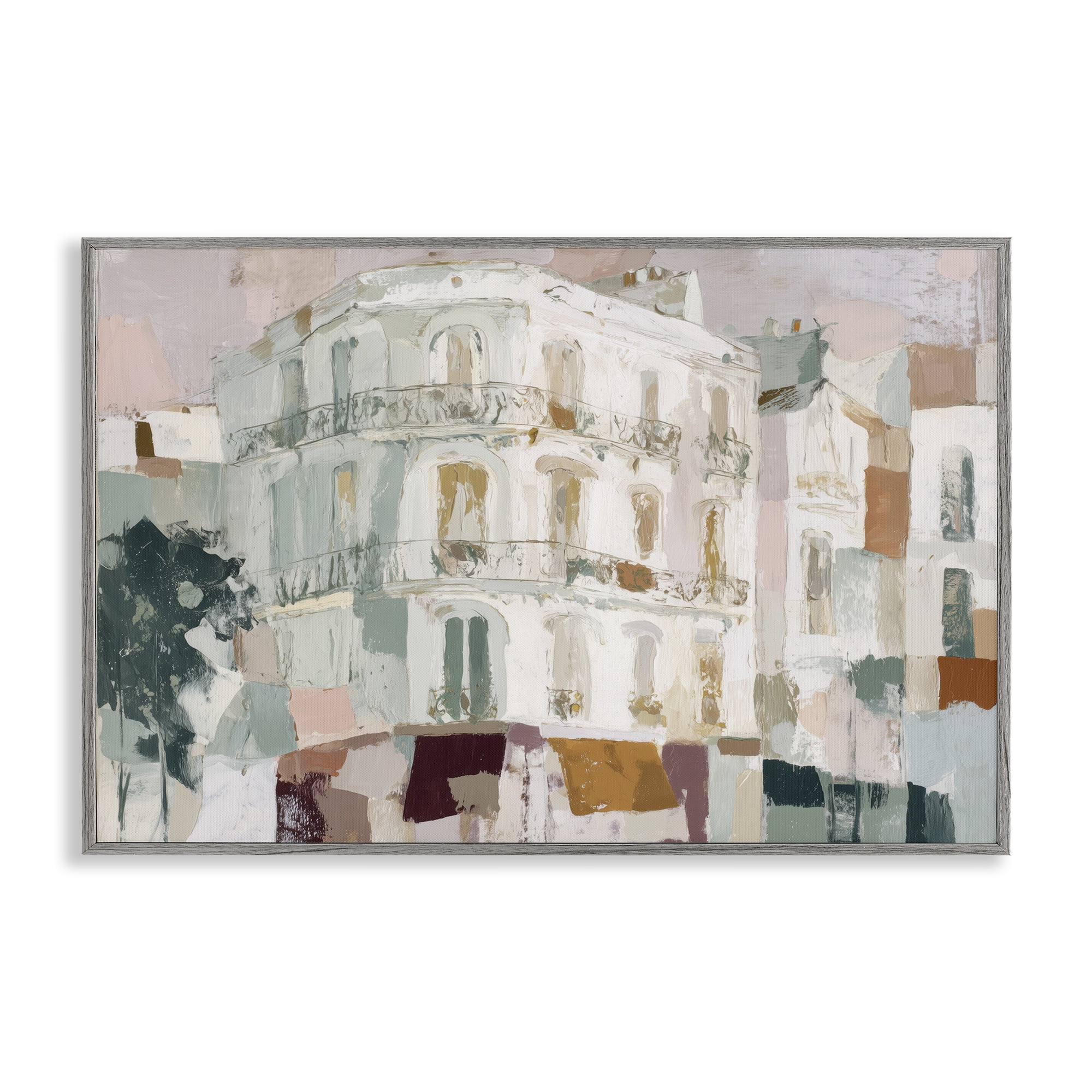 Stupell Industries Barcelona Street Corner Gray Framed Giclee Art, design by Chromatic Storm Studio