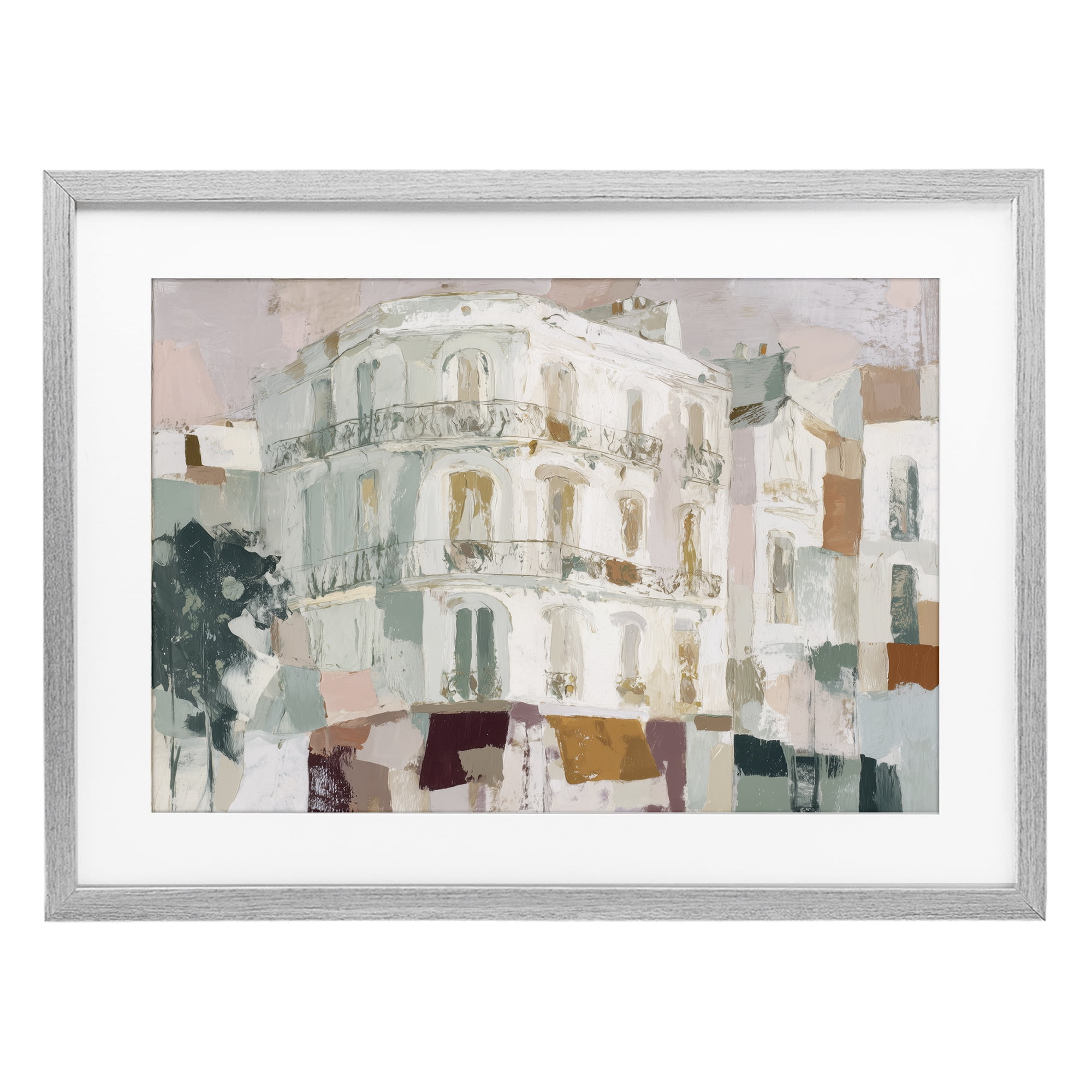 Stupell Industries Barcelona Street Corner Gray Framed Print Under Glass, design by Chromatic Storm Studio