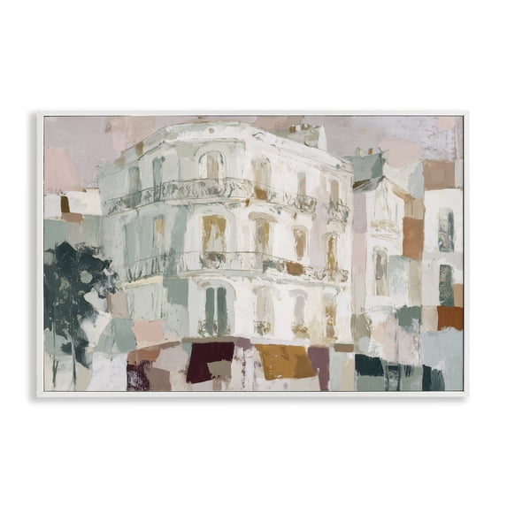Stupell Industries Contemporary Barcelona Street Corner White Framed Giclee Art, 18 x 12, by Chromatic Storm Studio