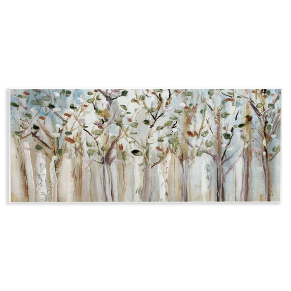 Bare Branch Trees Birch Forest Wall Plaque Art, 17 x 7, Made In USA
