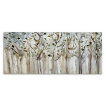 Bare Branch Trees Birch Forest Canvas Art, 48 x 20, Made In USA