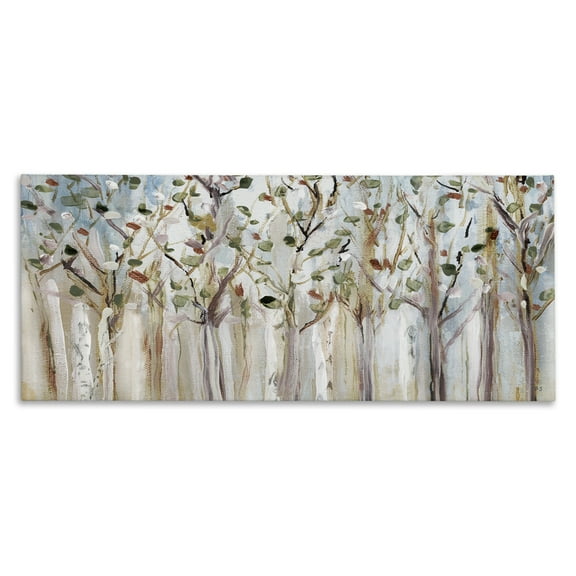 Bare Branch Trees Birch Forest Canvas Art, 48 x 20, Made In USA