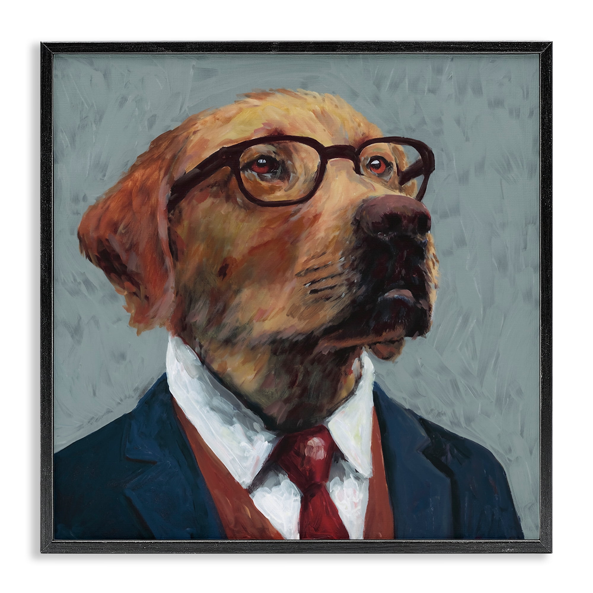 Stupell Industries Bark Kent Portrait Black Framed Giclee Art, design by Studio Bautista