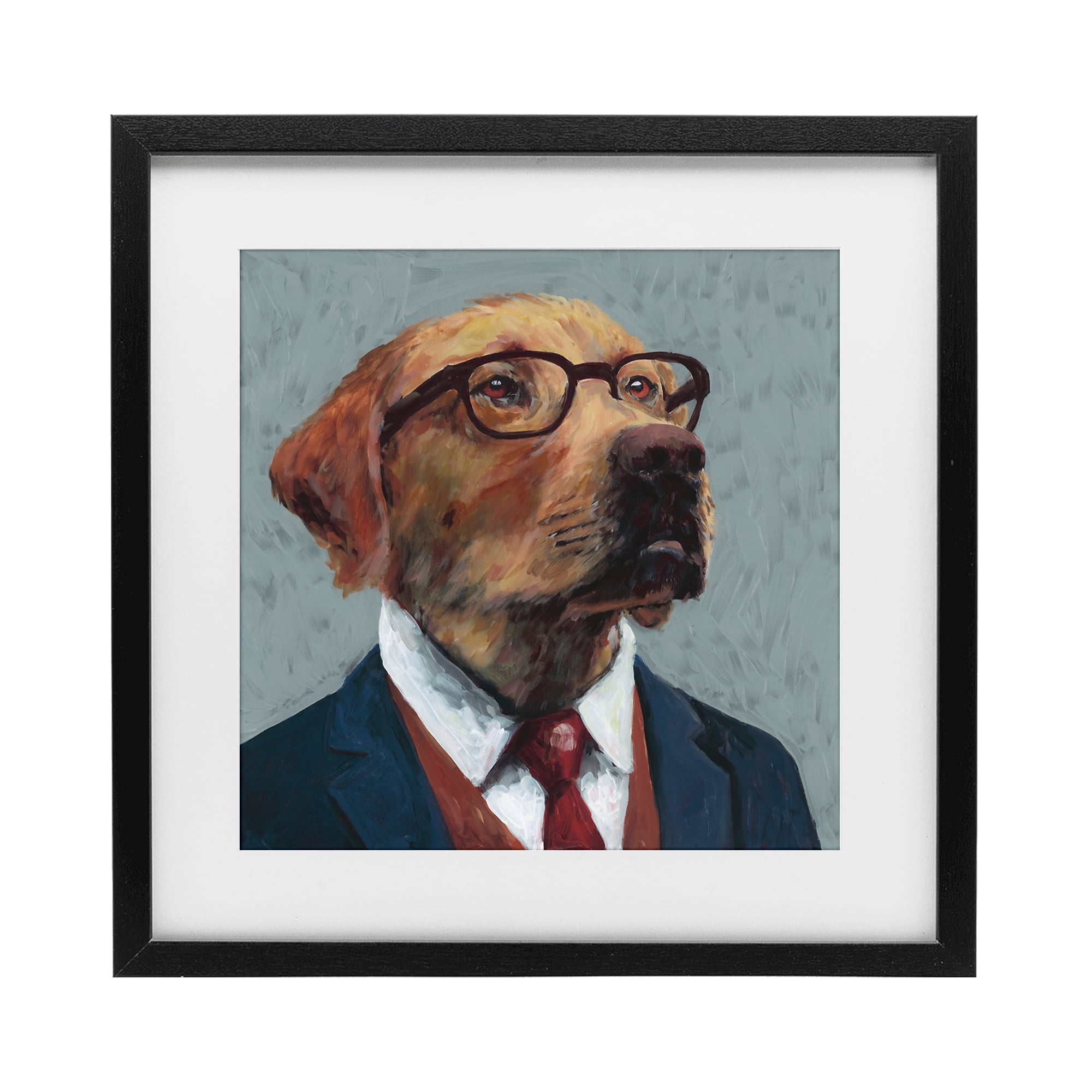 Stupell Industries Bark Kent Portrait Black Framed Print Under Glass, design by Studio Bautista