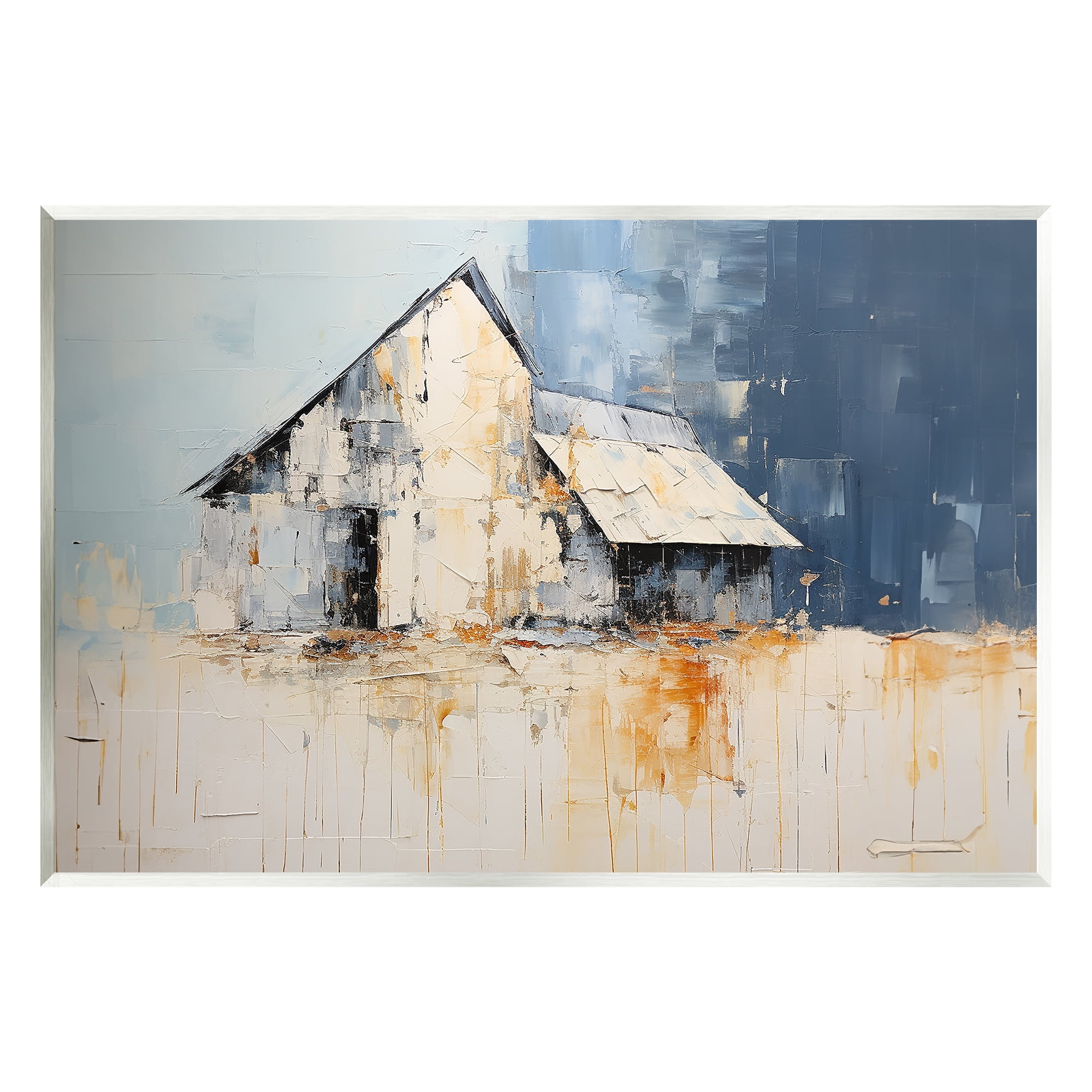 Stupell Industries Barn Painting Abstraction Abstract Painting Unframed Art Print Wall Art, 15 x 10
