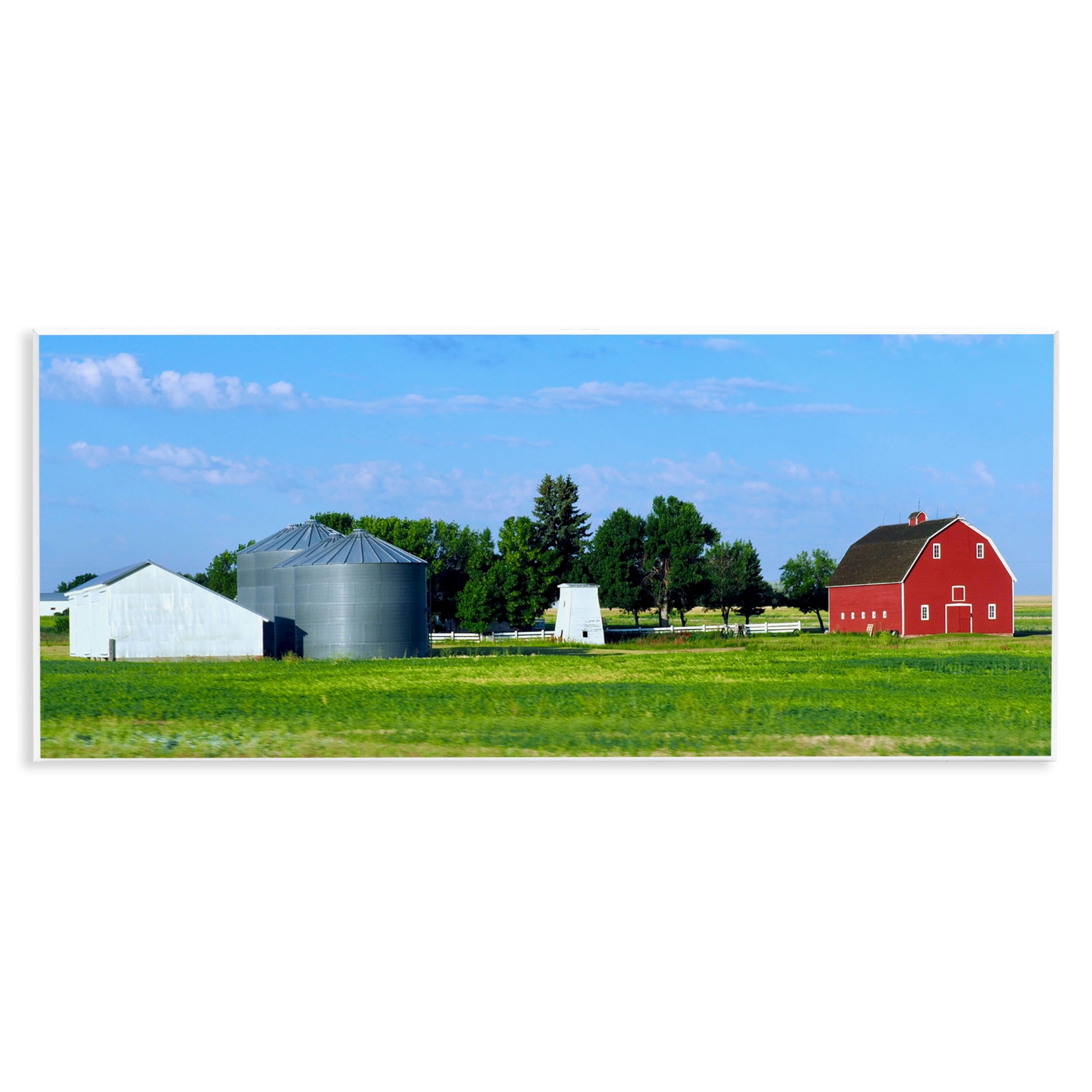 Stupell Industries Barn with Silo Wall Plaque Art, design by Gail Peck
