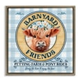 thumbnail image 1 of Stupell Industries Barnyard Friends Plaid Animals & Insects Painting Brown Floater Framed Canvas Art Print Wall Art, 18 x 18, 1 of 10