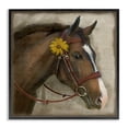 thumbnail image 1 of Stupell Industries Cottage Barnyard Horse with Daisy Black Framed Giclee Art, 24 x 24, by Suzanne Nicoll, 1 of 8