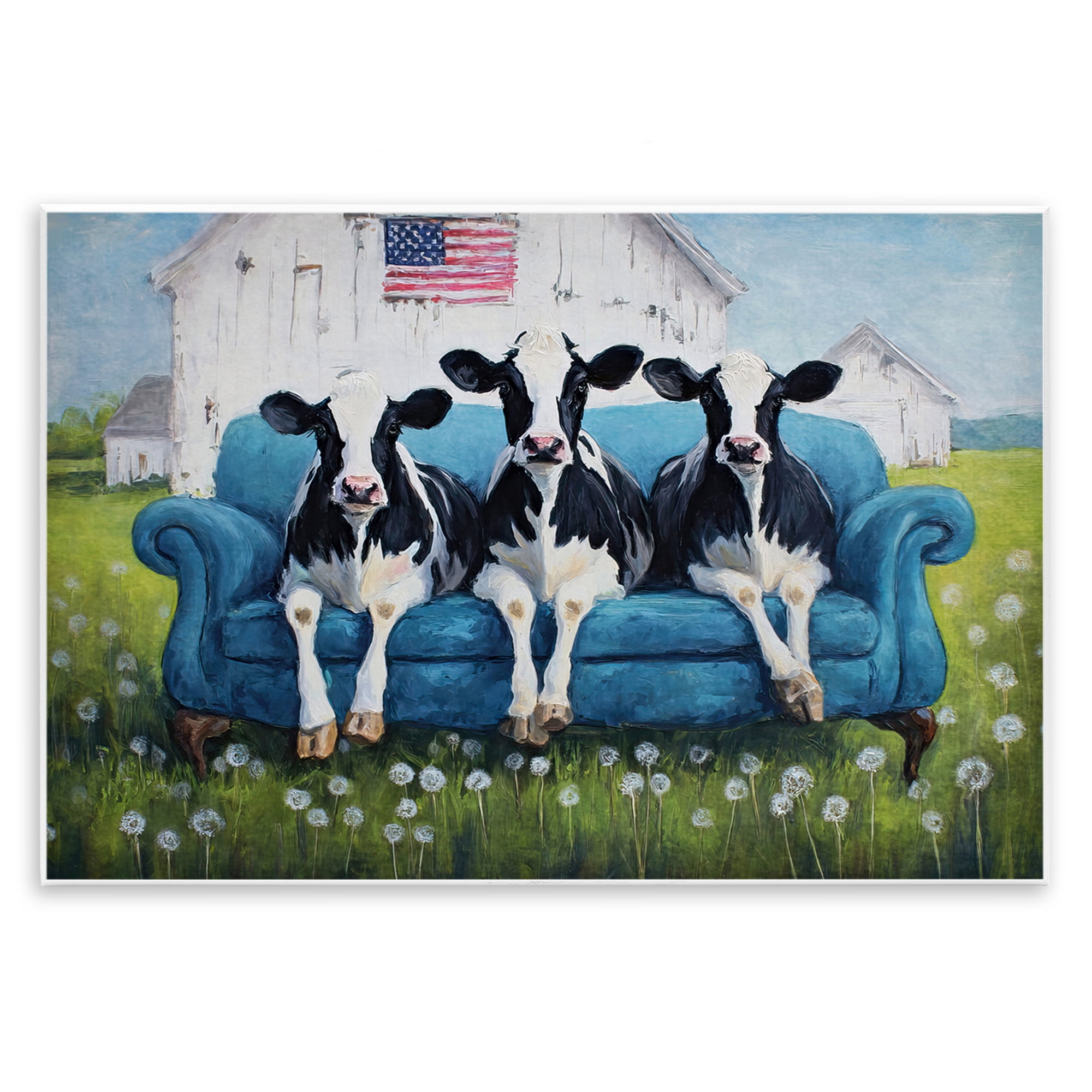 Stupell Industries Barnyard Sofa Sisters Wall Plaque Art, design by Tina LeCour