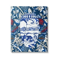 Stupell Industries Baroque Floral Pattern Vase Botanical & Floral Painting Gallery Wrapped Canvas Print Wall Art