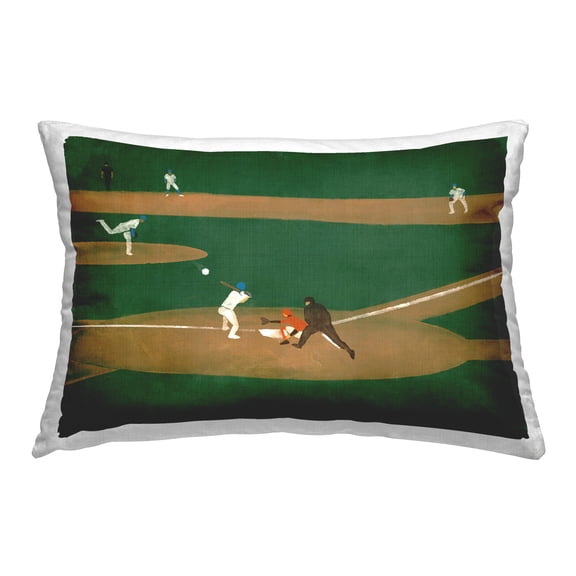 Stupell Industries Baseball Field View Decorative Printed Throw Pillow Design by Daphne Polselli.