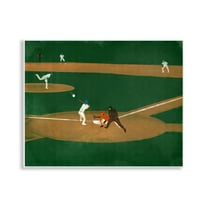 Stupell Industries Baseball Field View Sports Painting Unframed Art Print Wall Art, 14 x 11