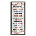 thumbnail image 1 of Stupell Industries Baseball Listed Phrases Sign Homerun Sports Strike Out,13 x 30, Design by Natalie Carpentieri, 1 of 5