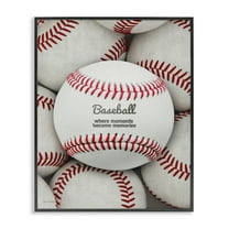 Stupell Industries Baseball Memories Phrase Sports Painting Black Framed Art Print Wall Art, 11 x 14