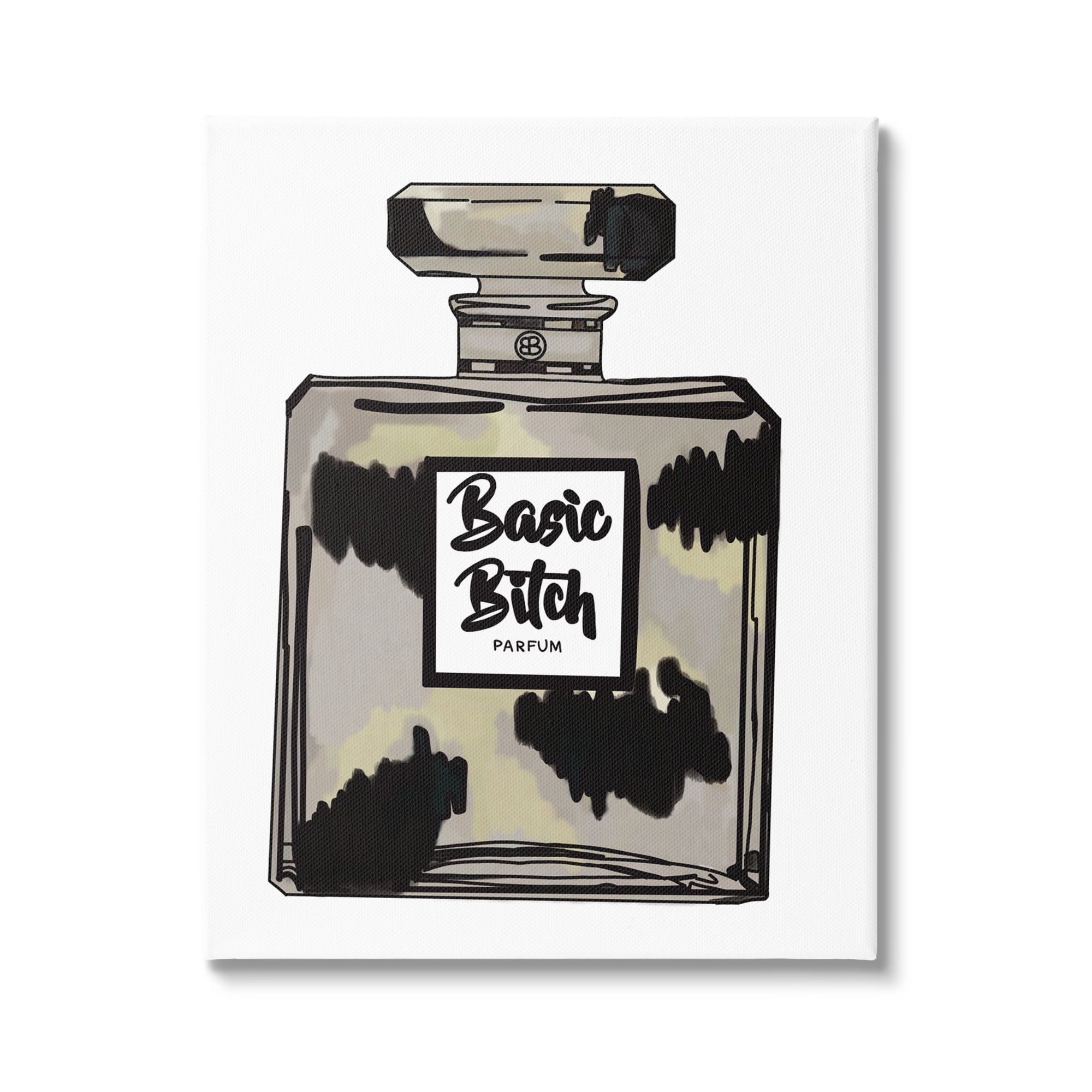 Stupell Industries Basic Bi*** Perfume Bottle Chic Upscale Fashion Graphic Art Gallery Wrapped Canvas Print Wall Art, Design by Amelia Noyes