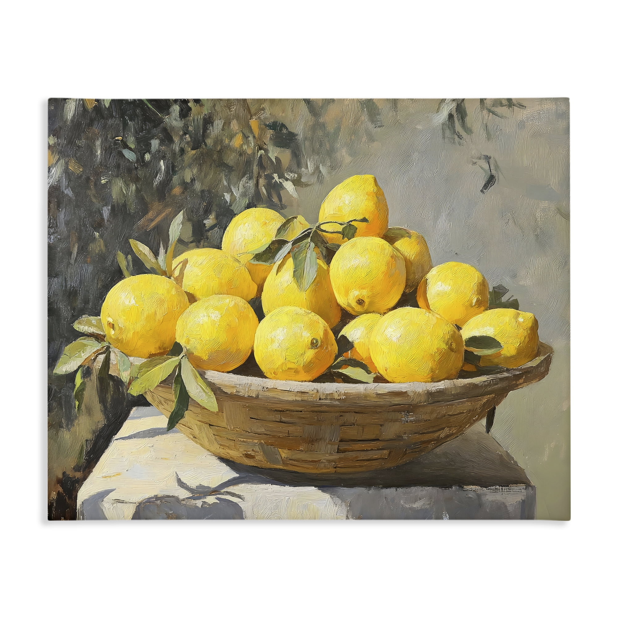 Stupell Industries Basket of Lemons in Sunlight Canvas Wall Art, design by Creative Studio