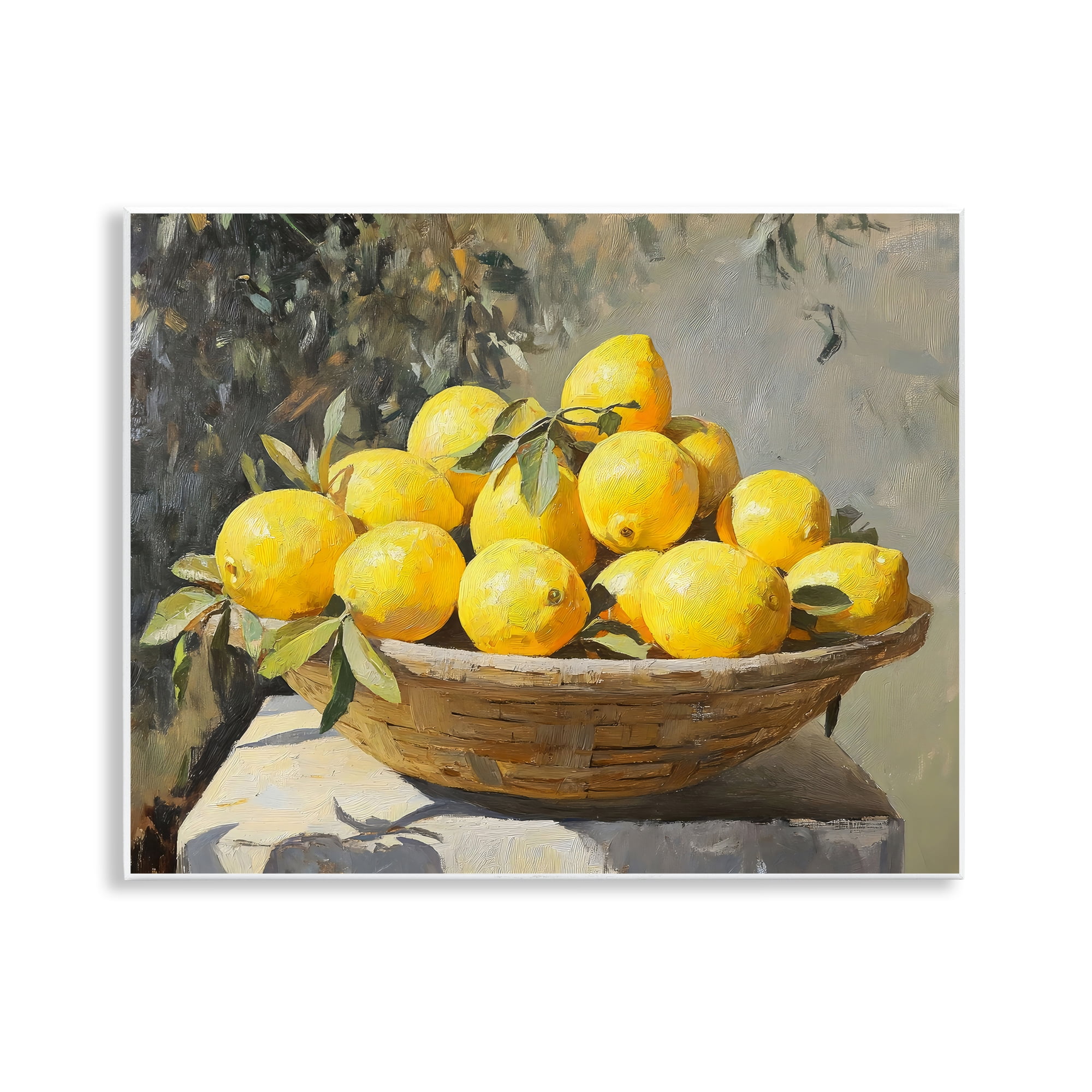 Stupell Industries Basket of Lemons in Sunlight Wall Plaque Art, design by Creative Studio