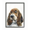 thumbnail image 1 of Stupell Industries Basset Hound Dog Pet Animal Watercolor Painting Framed Giclee Texturized Art by George Dyachenko, 1 of 3