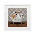 thumbnail image 1 of Stupell Industries Bath Buddies Dog Trio White Framed Print Under Glass design by Marcus Prime, 16 x 16, 1 of 10