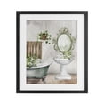 thumbnail image 1 of Stupell Industries French Country Bath Greens Botanical Tub Black Framed Print Under Glass, 13 x 16, by Kim Allen, 1 of 7