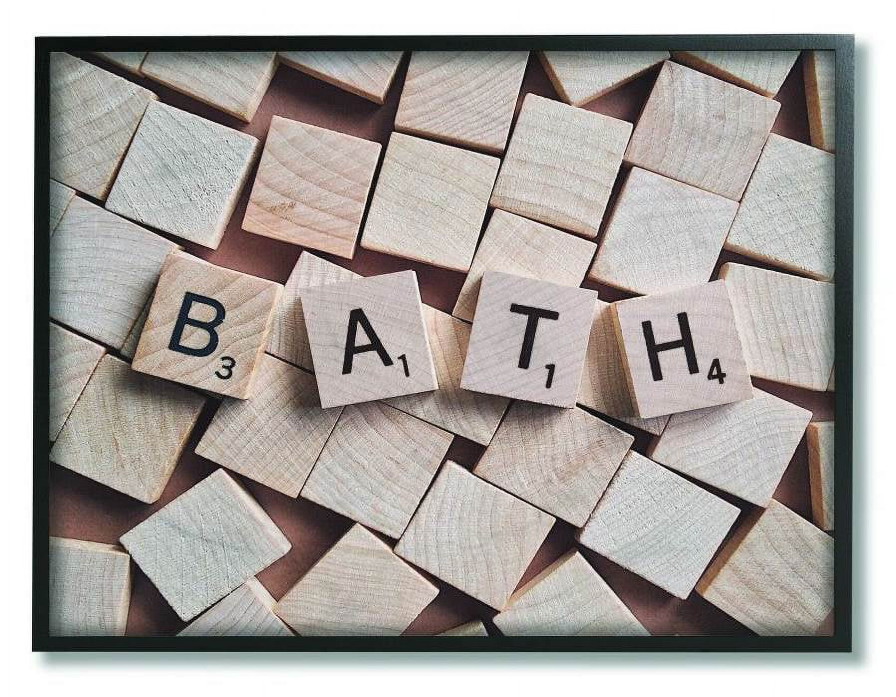 Scrabble Bathroom Wall Art Plaque 12x12 - Humorous Bathroom Decor