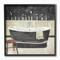 thumbnail image 1 of Stupell Industries Bath Tub Interior Design Black And White Painting Graphic Art Black Framed Art Print Wall Art, 12x12, by Milli Villa, 1 of 5