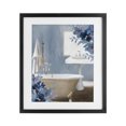 thumbnail image 1 of Stupell Industries Shabby Chic Bathroom Blues Floral Tub Black Framed Print Under Glass, 17 x 21, by Kim Allen, 1 of 7
