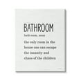 thumbnail image 1 of Stupell Industries Bathroom Family Definition Funny Escape Chaos of Children, 30 x 40, Design by Lettered and Lined, 1 of 6