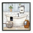thumbnail image 1 of Stupell Industries Bathroom Farmhouse Style Tub Neutral Grey Drawing, 24 x 24,Design by Yellow Café, 1 of 8