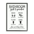 thumbnail image 1 of Stupell Industries Bathroom Guide Procedures Diagram Wash Brush Flush Hang, 16 x 20, Design by Lettered and Lined, 1 of 7