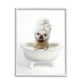 thumbnail image 1 of Stupell Industries Bathroom Relaxation House Pet Terrier Claw Bath Design Graphic Art White Framed Art Print Wall Art, 11x14, by Ziwei Li, 1 of 7