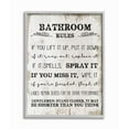 thumbnail image 1 of Stupell Industries Bathroom Rules Funny Word Wood Textured Design Gray Farmhouse Rustic Framed Giclee Texturized Art by Daphne Polselli, 1 of 8