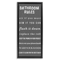 thumbnail image 1 of Stupell Industries Rustic Lodge Bathroom Rules Leave It Clean Black Floating Frame Canvas Art, 11 x 25, by Julia Frost, 1 of 8