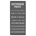 thumbnail image 1 of Stupell Industries Rustic Lodge Bathroom Rules Leave It Clean Black Framed Giclee Art, 10 x 24, by Julia Frost, 1 of 8