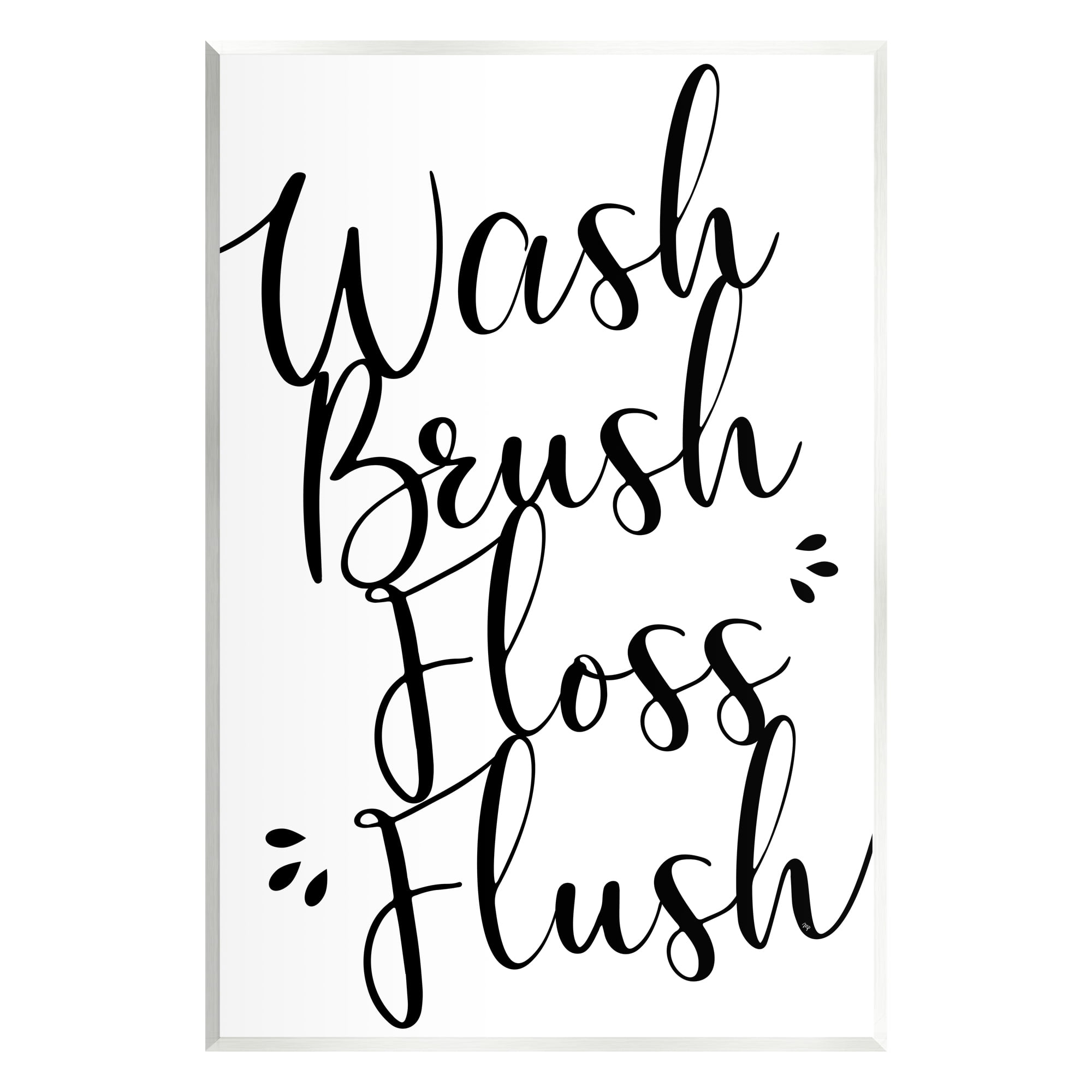 Stupell Industries Bathroom Rules Phrase Typography Painting Unframed Art Print Wall Art, 10 x 15