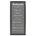 thumbnail image 1 of Stupell Industries Cottage Bathroom Rules Reminders Black Floating Frame Canvas Art, 11 x 25, by Julia Frost, 1 of 8