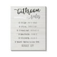 thumbnail image 1 of Stupell Industries Bathroom Rules Toilet Paper Sign Country Plank Pattern, 30 x 40, Design by Natalie Carpentieri, 1 of 5