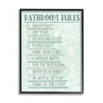 thumbnail image 1 of Stupell Industries Bathroom Rules on Green Typography Painting Black Framed Art Print Wall Art, 16 x 20, 1 of 9