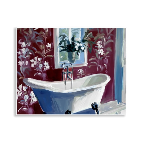 Stupell Industries Bathroom Salon Tub Wall Plaque Art design by Annabelle Hall, 11 x 14