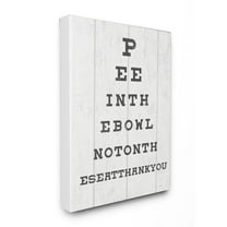 Stupell Industries Bathroom Seeing Eye Chart Pee In the Bowl Phrase Designed by Daphne Polselli