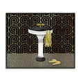 thumbnail image 1 of Stupell Industries Bathroom Sink Deco Style Geometric Painting Black Framed Art Print Wall Art, 14 x 11, 1 of 8