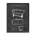 thumbnail image 1 of Stupell Industries Bathroom Tub Patent Diagram Graphic Art Black Framed Art Print Wall Art, Design by Karl Hronek, 1 of 7