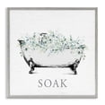 thumbnail image 1 of Stupell Industries Bathroom Tub with Eucalyptus Floral Painting Gray Framed Art Print Wall Art, 24 x 24, 1 of 8