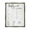 thumbnail image 1 of Stupell Industries Bathroom Word Scramble Fun Family Word Design Luster Gray Framed Floating Canvas Wall Art, 24x30, by Daphne Polselli, 1 of 5