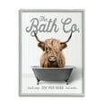 thumbnail image 1 of Stupell Industries Bathtub Highland Cow Animals & Insects Painting Gray Framed Art Print Wall Art, 11 x 14, 1 of 9