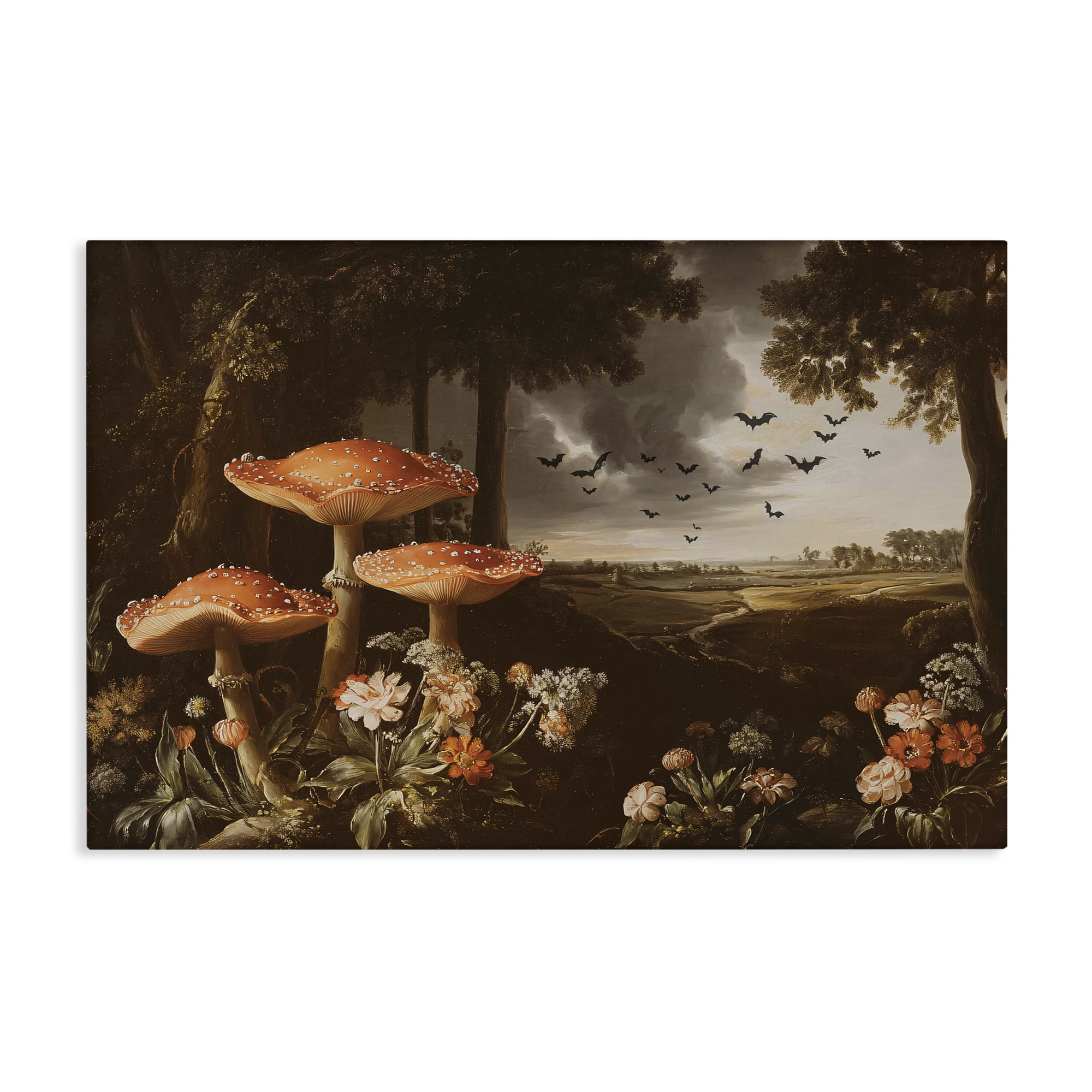 Stupell Industries Bats in Autumn Forest Canvas Wall Art, design by Jacky Ngan