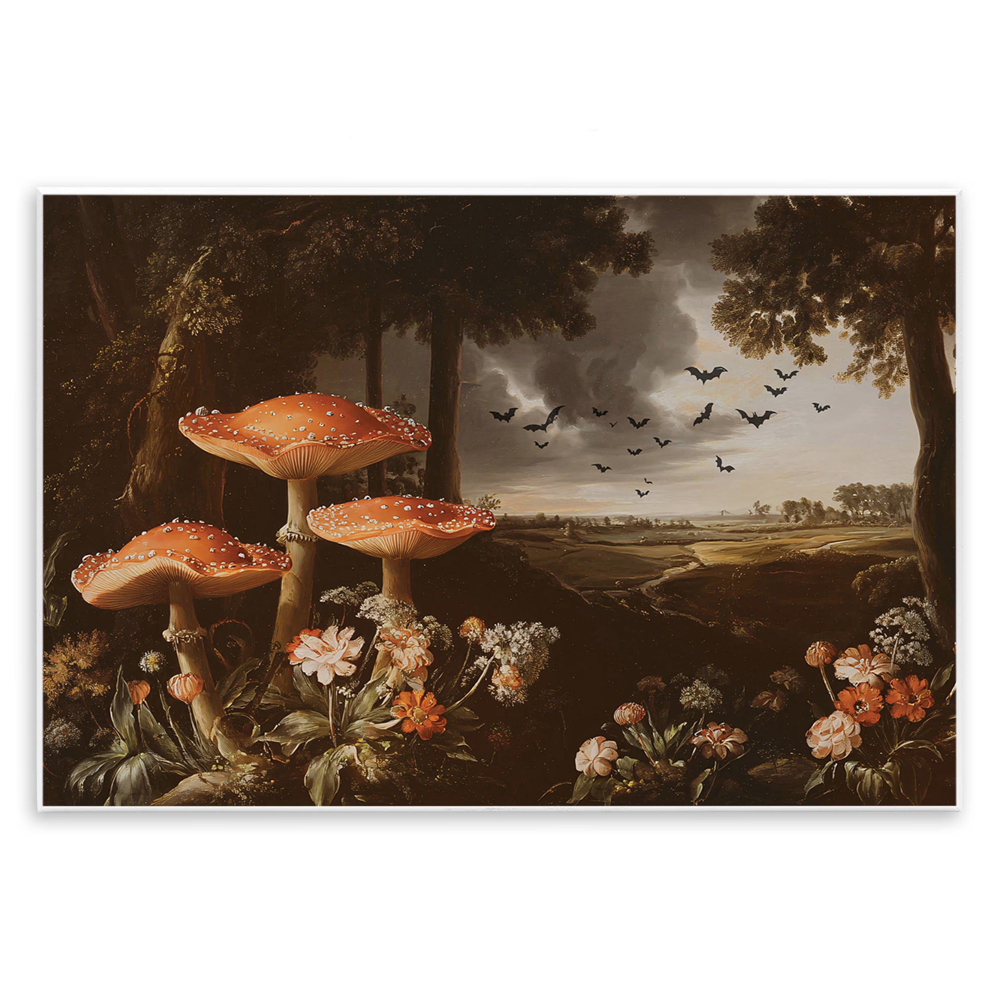 Stupell Industries Bats in Autumn Forest Wall Plaque Art, design by Jacky Ngan