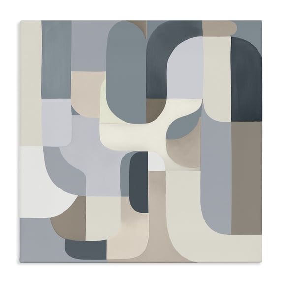 Stupell Industries Modern Bauhaus Blue Curves Canvas Art, 30 x 30, by Annabelle Hall