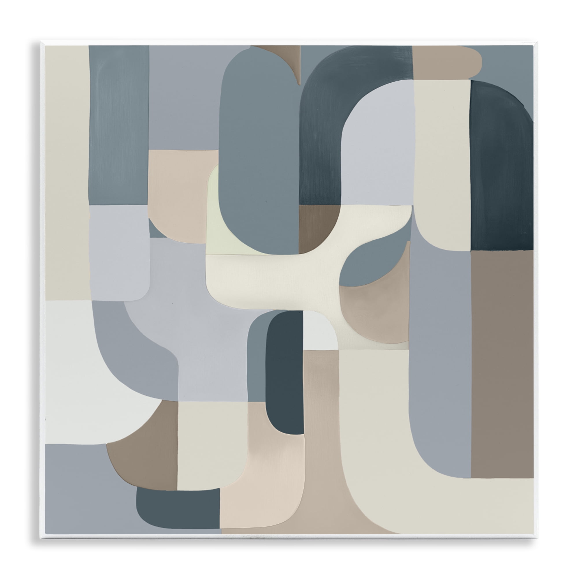 Stupell Industries Bauhaus Blue Curves Wall Plaque Art, design by Annabelle Hall