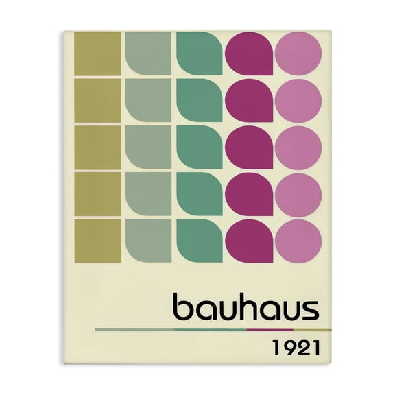 Stupell Industries Bauhaus Midcentury Modern Canvas Wall Art design by Annabelle Hall, 20 x 16